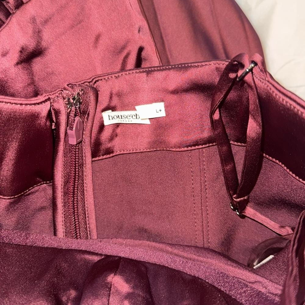 House of CB Beau Wine Midi Dress - L+ - Picture 7 of 8
